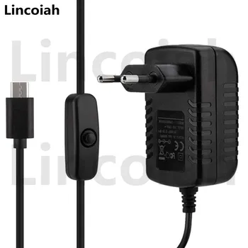 AC 100-240 V DC 5 V 3 A Netzteil Schalter Taste Netzteil Ladegerät Typ-C USB Port 5 V Volt für Raspberry Pi 4