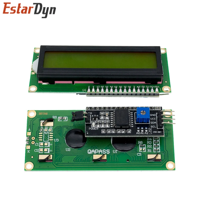LCD1602 1602 LCD-Modul Blauer / Gelbgrüner Bildschirm 16x2 Zeichen – Bild 4