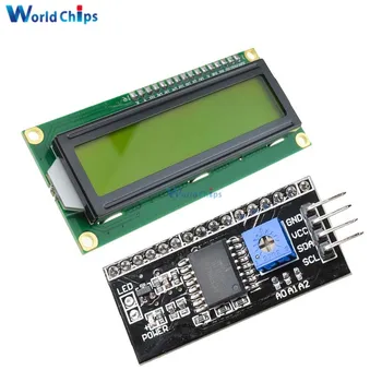 IIC/I2C/TWI/SPI Serielles Schnittstellenplatinenmodul + LCD1602 1602-Modul Gelber Bildschirm 16x2 Zeichen