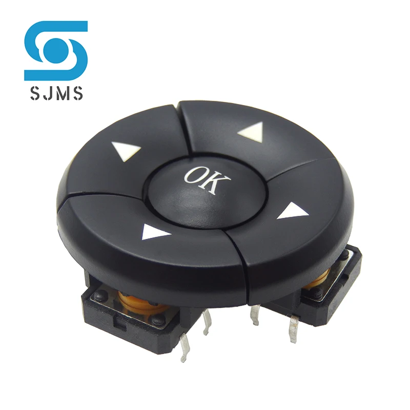 A14-Kappe, 5-Wege-Richtung, Kombinationsschalter B3F-4055 mit Pfeil, OK-Taste, SMD, 12 x 7,3 mm, Micro Tactile