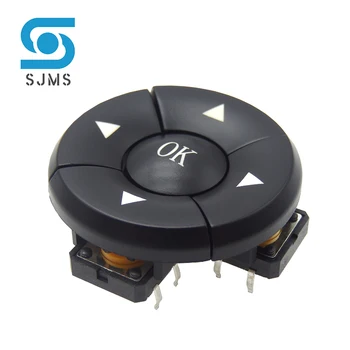 A14-Kappe, 5-Wege-Richtung, Kombinationsschalter B3F-4055 mit Pfeil, OK-Taste, SMD, 12 x 7,3 mm, Micro Tactile