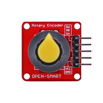 OPEN-SMART EC11 Drehgebermodul 360-Grad-Inkrementalimpulspotentiometer Lautstärkeregler mit Taste für Arduino