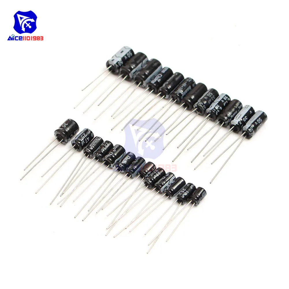 Diymore 210 Teile/los 25 Wert 0.1μF -220μF Elektrolytischen Aluminium – Bild 4