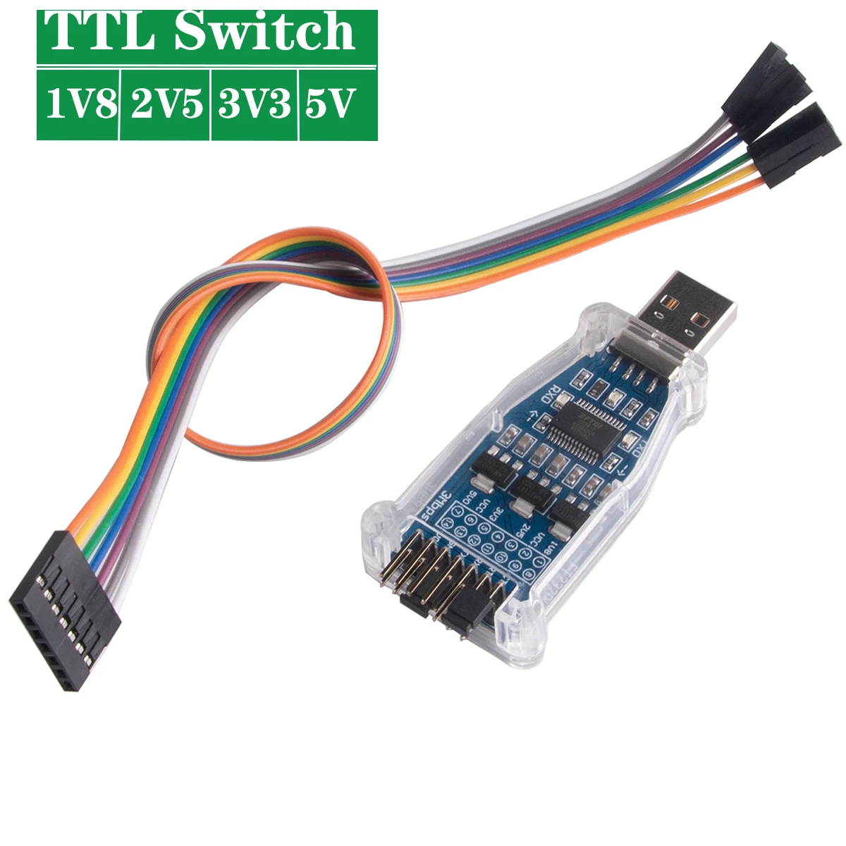 FTDI USB zu 1,8V 2,5V 3,3V 5V TTL UART Schalter Serielles Adaptermodul unterstützt Win7/8/10/Android/Mac OS