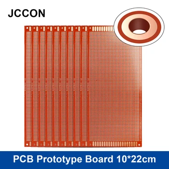 PCB Prototypen-board 10x22 cm Circuit Protoboard Universal DIY Matrix Einreihige Kontinuierliche (10 Stück)