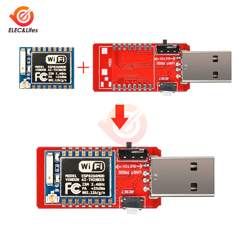 CH340 CH340G USB Zu TTL ESP8266 ESP-07 ESP07 Serielle WiFi Wireless – Bild 4