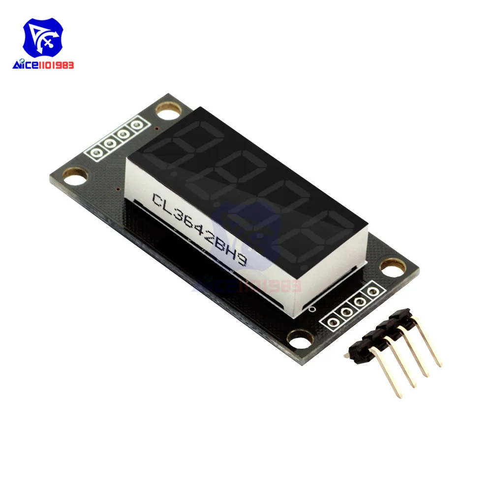 TM1637 0,36" 4-Bit LED-Digitalröhrenanzeige 7-Segment Rot Grün Blau – Bild 4