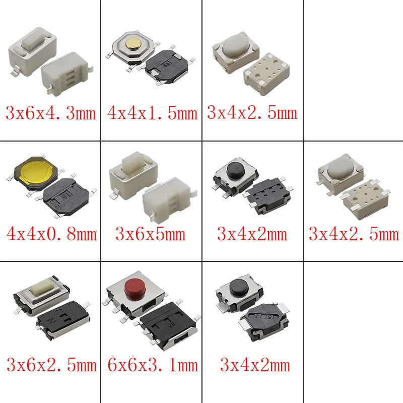 SMD Micro Tactile Push Button Switch Zubehör Kit Auto Fernbedienung – Bild 3