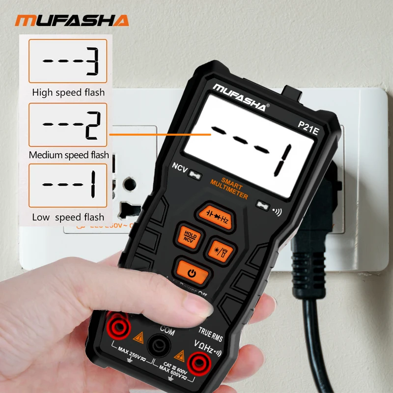MUFASHA Digitalmultimeter mit automatischer Alarmfunktion, 0,5 V ~ – Bild 4