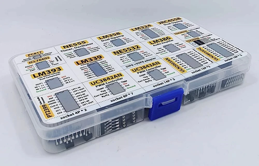 XL IC-Chip-Sortiment, 150 Stück, Opamp, Oszillator, PWM, PC817, NE555 – Bild 6