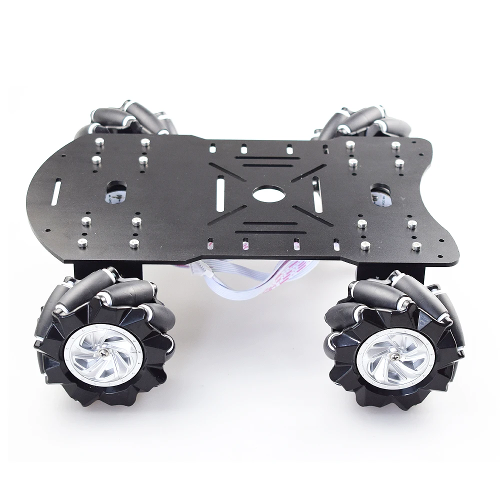 Doppel platte 15kg Last 4WD Omni Mecanum Rad Auto Kit mit 4 stücke – Bild 3