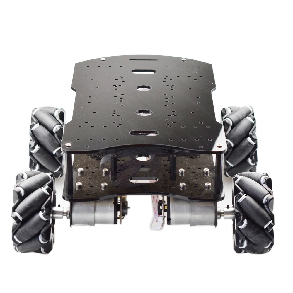 Doppel platte 15kg Last 4WD Omni Mecanum Rad Auto Kit mit 4 stücke Geschwindigkeit Encoder Motor für Arduino
