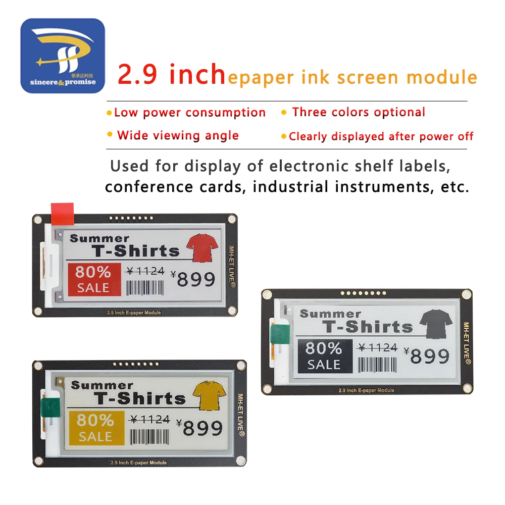 2.9 "2,9 Inch Epaper Modul E-papier E-Tinte EInk Display Bildschirm – Bild 3