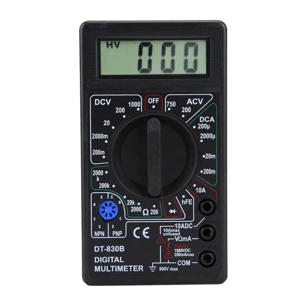 DT830B AC/DC LCD Digital Multimeter 750/1000V Voltmeter Amperemeter – Bild 3
