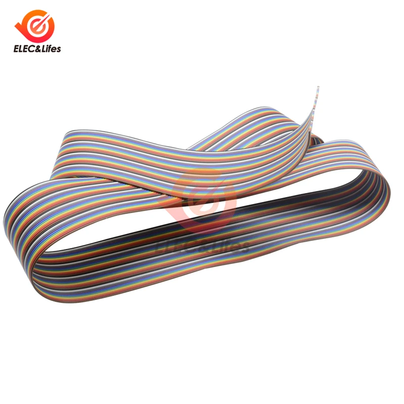 Dupont Jumper Draht 1Meter 40Pin Regenbogen DuPont Kabel Flache IDC – Bild 4