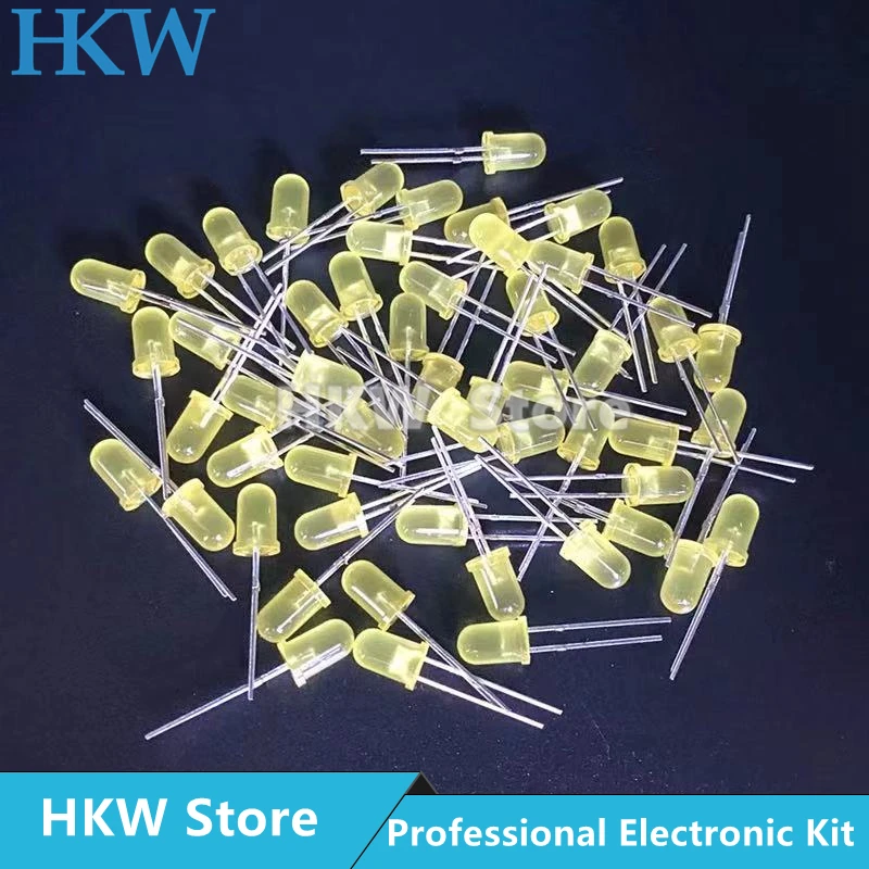 3mm LED-Diode 3mm Assorted Kit Weiß Grün Rot Blau Gelb (100 Stück) – Bild 6