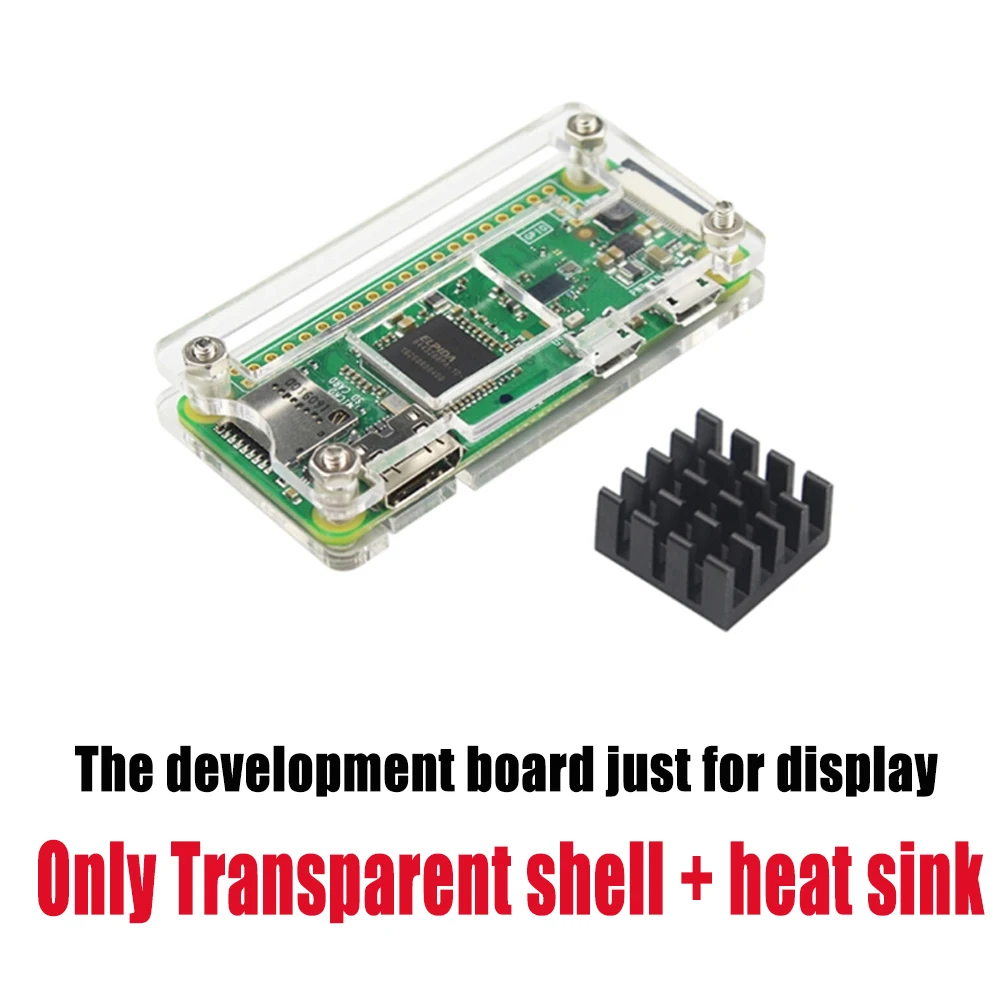 Raspberry Pi Zero 1,3/2/W/WH Acrylgehäuse, 3-Farben-Box, Gehäuse + Kühlkörper, transparente Acrylgehäuse-Box
