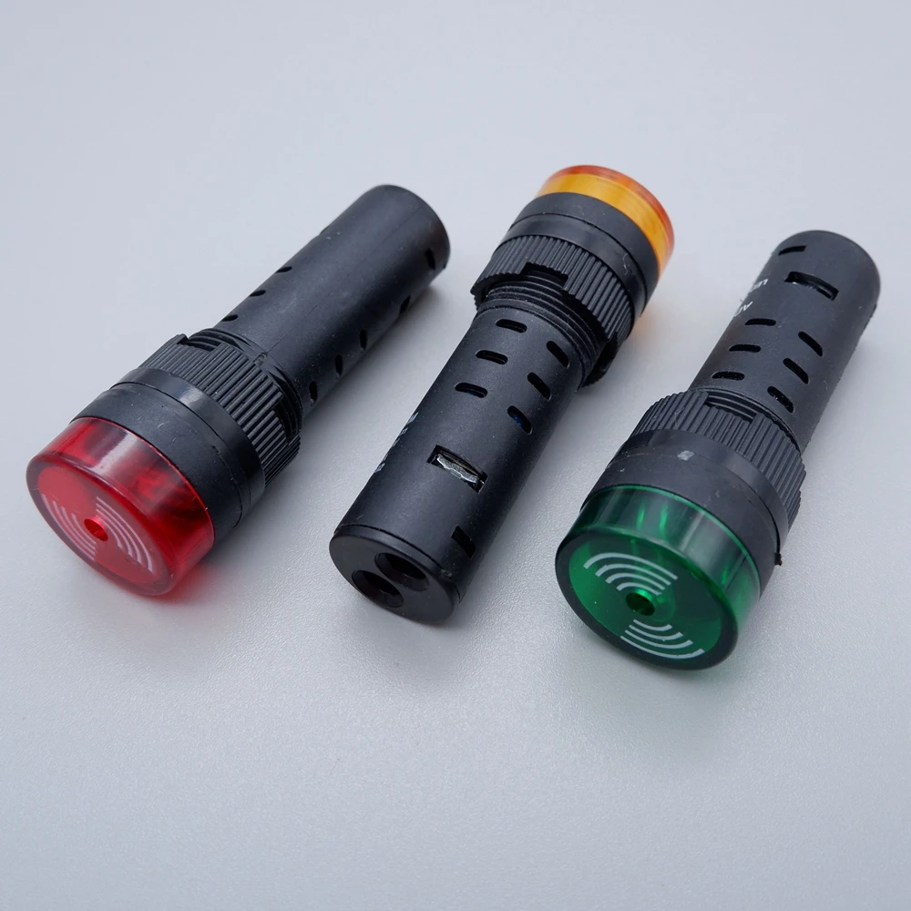 Summer 16mm Strobe Summer Alarm Kontroll leuchte Sound gelb rot grün – Bild 6
