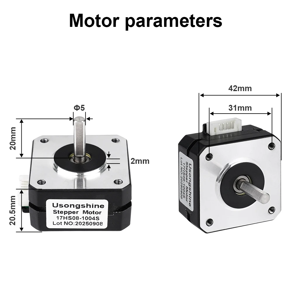 Nema17 Schrittmotor 20mm 1A 16N.cm 42 Kurzschrittmotor 4-Leiter – Bild 4