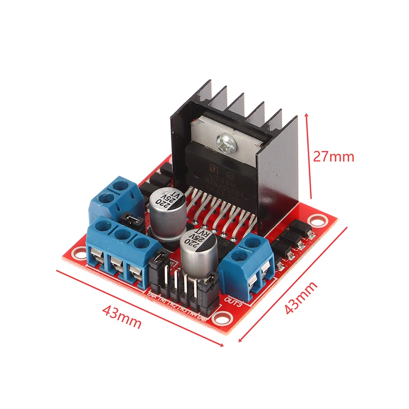 L298N DC-Motortreibermodul L298N Schrittmotor Smart Car Roboter Breadboard Peltier Hochleistungs-L298