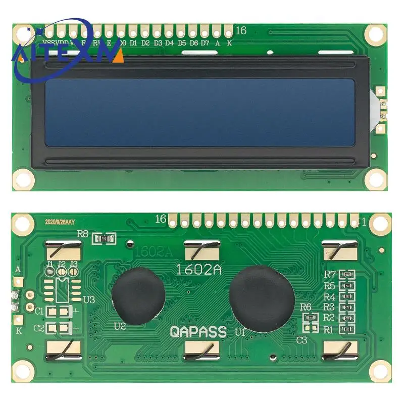 LCD1602 1602 LCD Modul Blau/Gelb Grün Bildschirm 16x2 Zeichen LCD – Bild 4