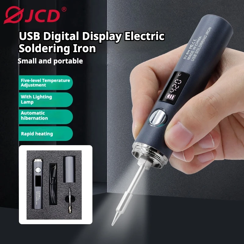 USB-Lötkolben mit Einstellbarer Temperatur 260-420°C ℃ Elektrischer Lötkolben 1400mAh Intelligenter