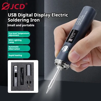 USB-Lötkolben mit Einstellbarer Temperatur 260-420°C ℃ Elektrischer Lötkolben 1400mAh Intelligenter