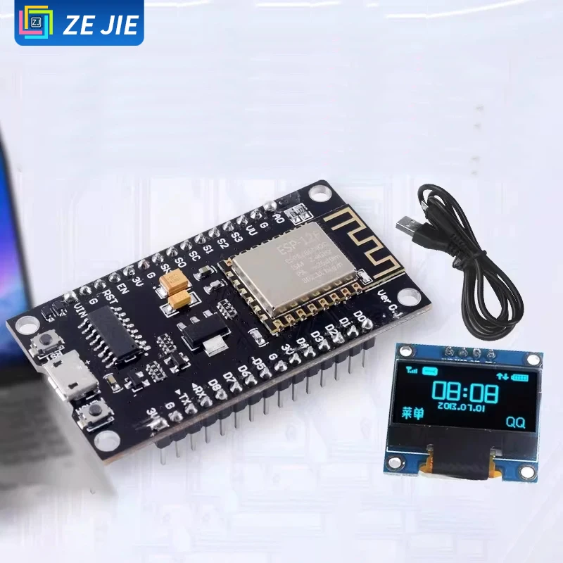 ESP8266 NodeMCU Lua V3 Entwicklungsboard CH340 USB zu TTL WLAN Drahtlosmodul IoT Smart Home DIY Elektronik-Kit