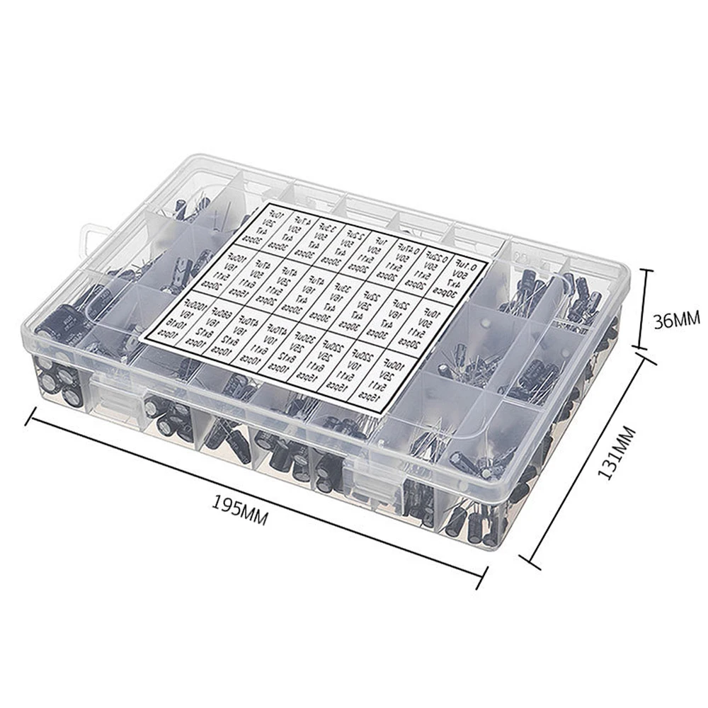 24 Arten 500-teiliges Elektrolytkondensator-Sortiment-Set 0,1uF-1000uF – Bild 5