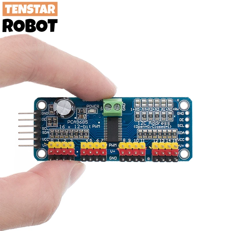 PCA9685PW 16 Kanal 12-Bit PWM Servo Shield Treiber I2C Schnittstelle PCA9685 Modul für Raspberry Pi