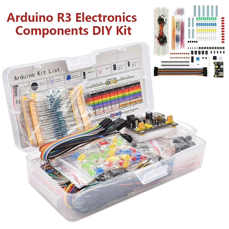 DIY Starter Elektronik-Kit 830 Verbindungspunkte Breadboard für R3 Elektronik-Komponenten-Kit mit Box