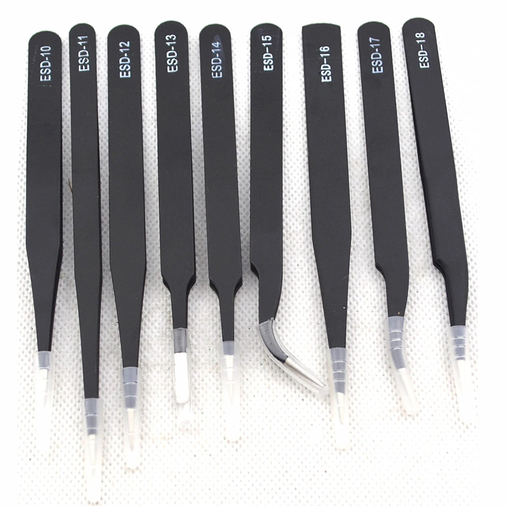 1,5 MM ESD Anti-statische Edelstahl Pinzette ESD-10 ESD-11 ESD-12 – Bild 2