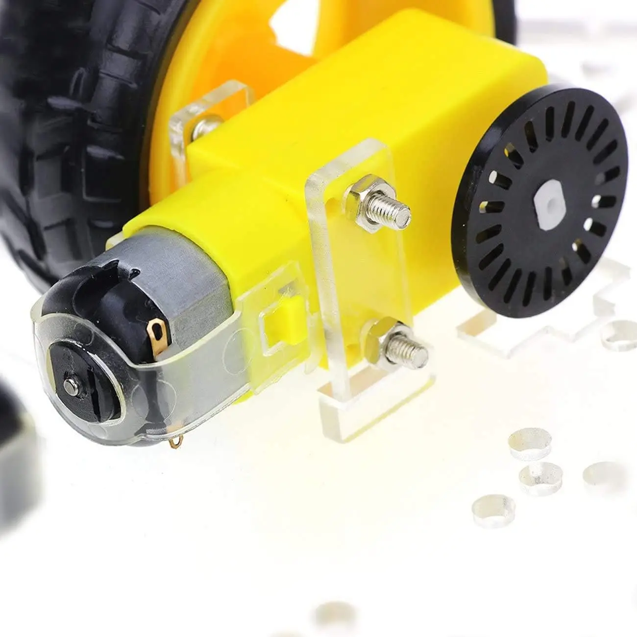 4WD 2-lagiges Smart Robot Car Chassis Kit mit Speed Encoder Batterie – Bild 4