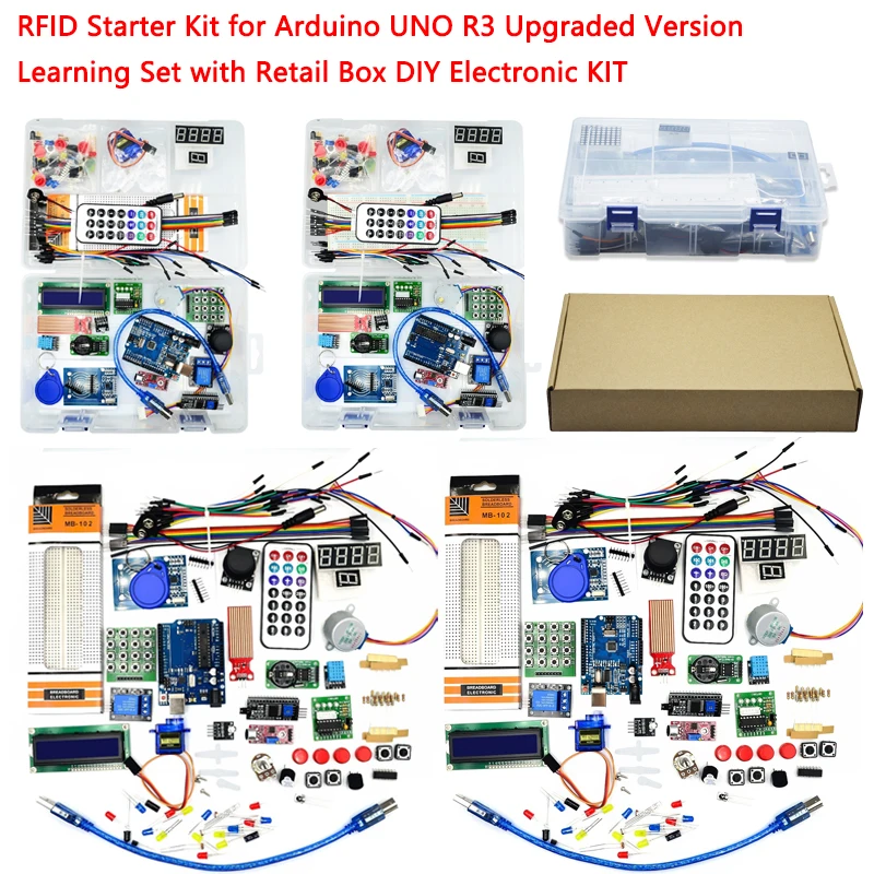 RFID-Starterkit für Arduino UNO R3, verbesserte Version, Lernset mit Einzelhandelsverpackung