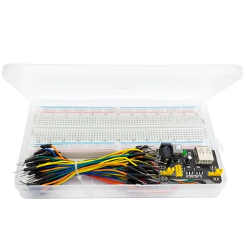 3,3 V/5V mb102 Steck brett MB-102 Punkte Prototyp Brot brett Kit 65 Überbrückung drähte