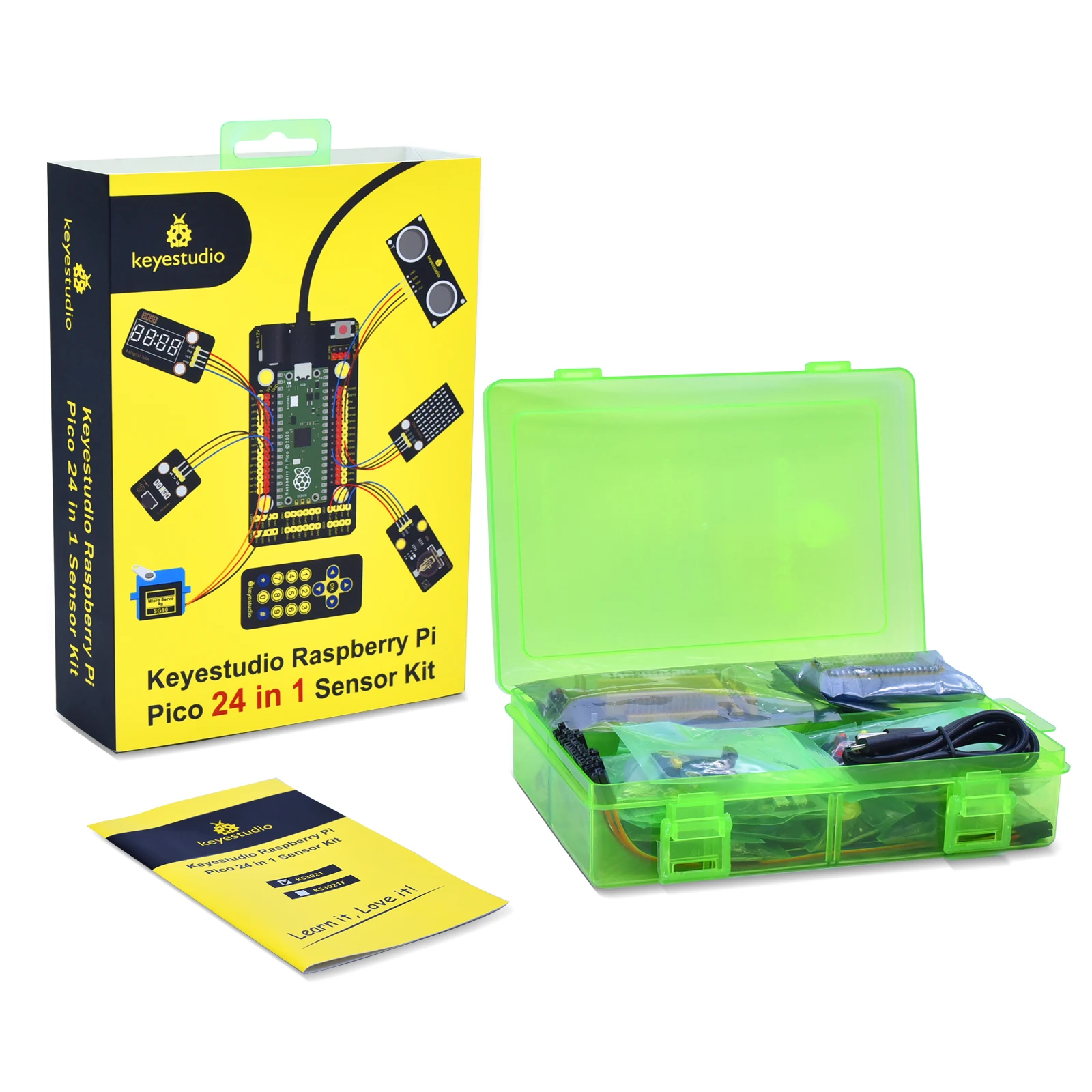 Keyestudio Raspberry Pi Pico 37/24/42 in 1 Sensor Kit Für Raspberry Pi Pico Starter Kit Unterstützung Python