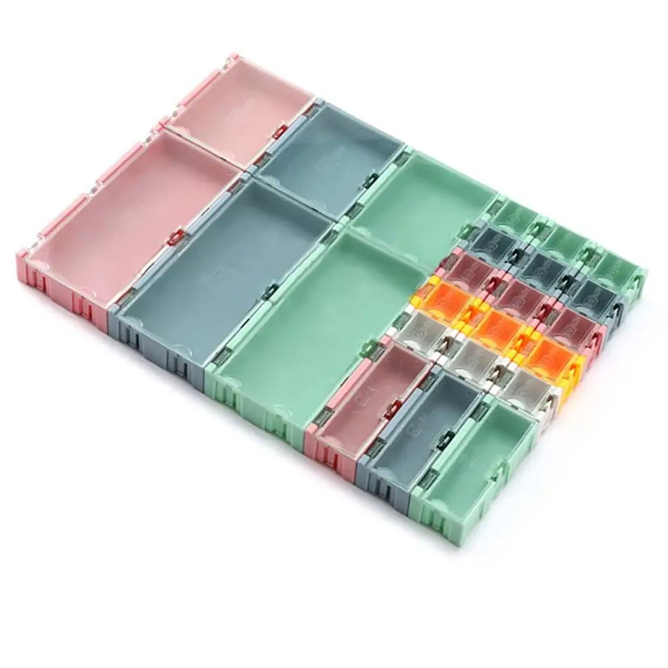 Aufbewahrungsboxen für kleine elektronische Bauteile/SMD-Kit-Teile, die zusammengesetzt und zerlegt werden