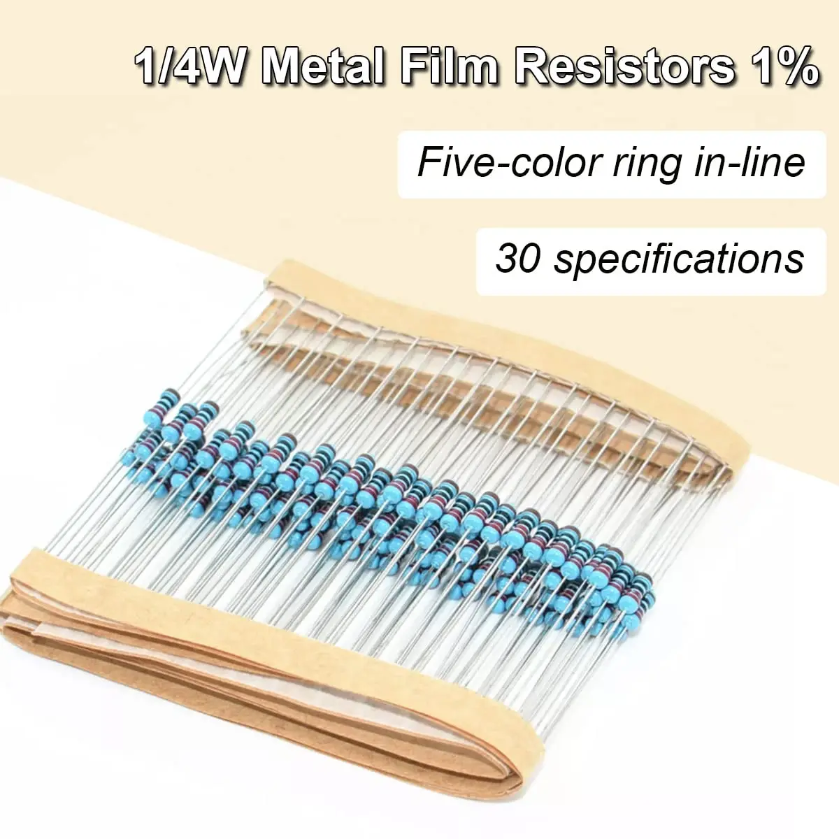 Metallschichtwiderstands-Set, sortiertes Kit, 30 Werte (600 Stück) – Bild 6