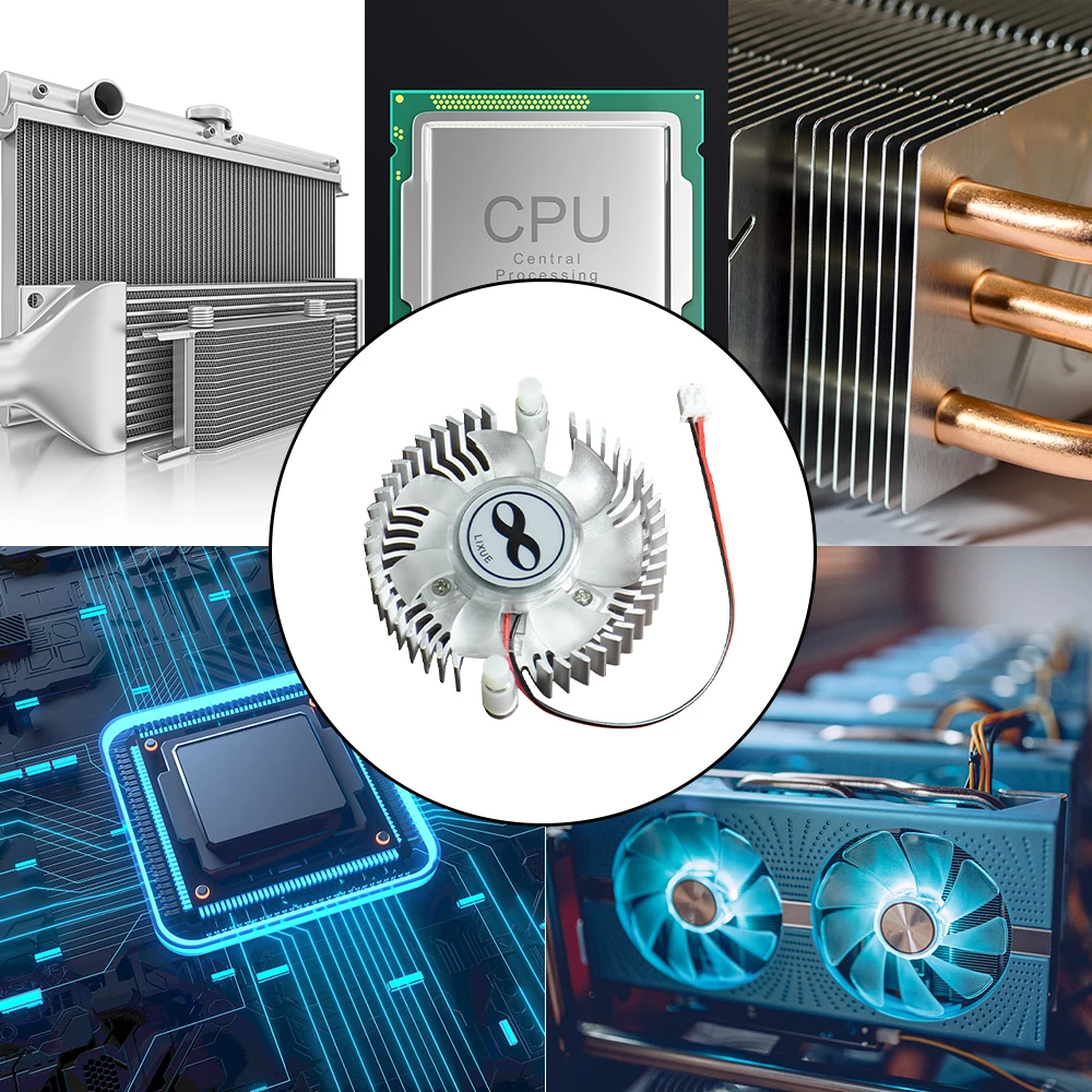 DC 5V 12V Aluminium-Kühlkörper mit Lüfter, CPU-Grafik-Kühlkörper – Bild 6