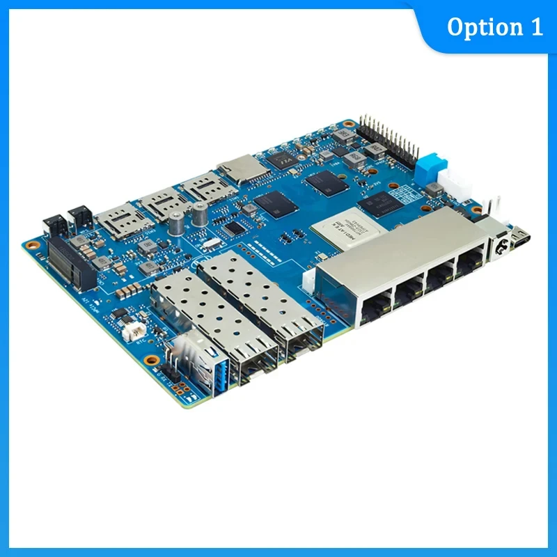 Banana Pi BPI-R4 MT7988A 4GB DDR4 8G EMMC 128MB SPI NAND Flash Smart Router Board Optional mit Gehäuse, Lüfter