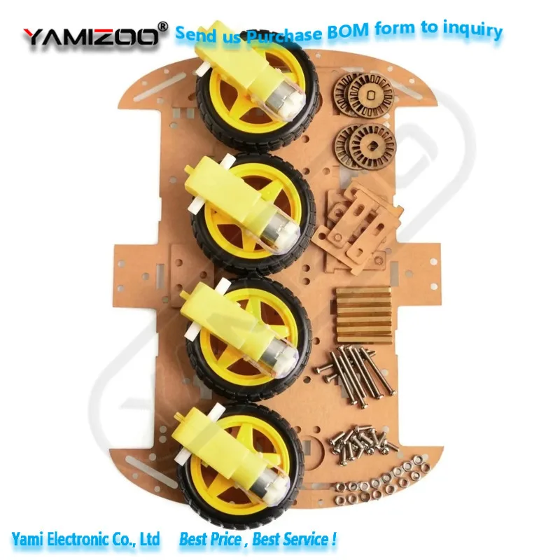 4WD Smart Robot Car Chassis UN R3 CH340 USB-Kabel mit Ultraschallmodul – Bild 2
