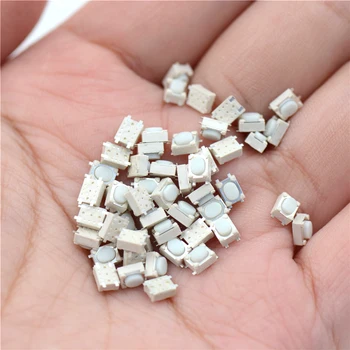 Micro Button Tact Switch SMD 4Pin 3X4X2,5 MM Weiß Tactile Tact Push Button Micro schalter Momentary (50 Stück)