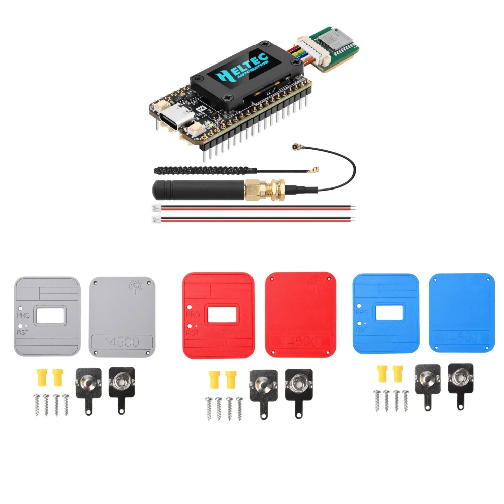 Heltec WiFi LoRa 32 V4 868MHz Entwicklungsboard-Kit Meshtastic ESP32 SX1262 mit Gehäuse-Kit GPS Große Antenne