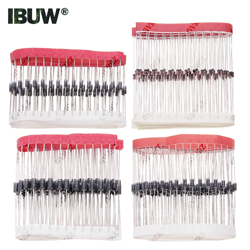 1N-Serie Gleichrichter/Schottky-Dioden-Sortiment, gekapselte Dioden 1N4001 1N4007 45mil 1N4937 1N5399