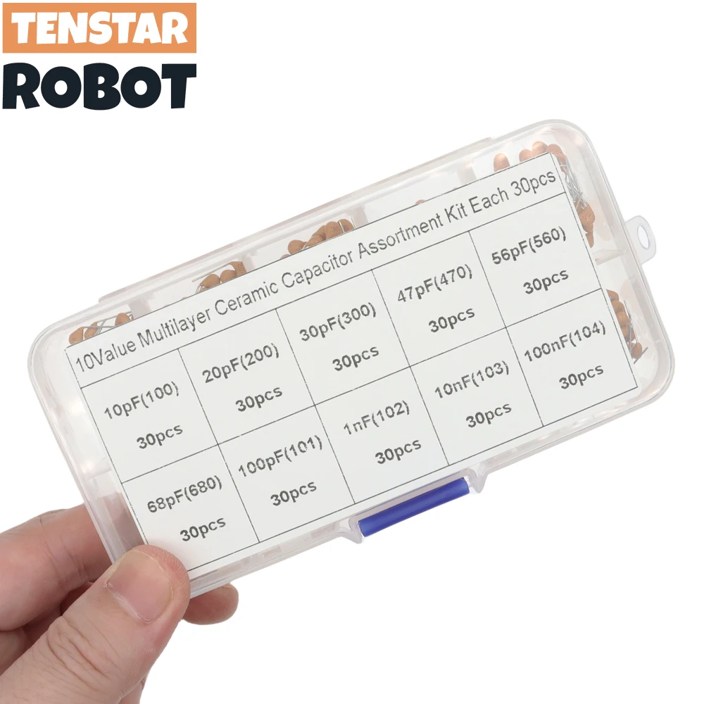 10 Werte 50 V 10pf 20pf 30pf 47pf 56pf 68pf 100pf 1nf 10nf (300 Stück) – Bild 6