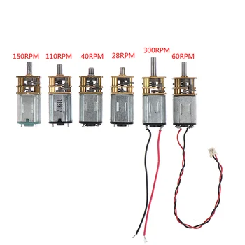 Langlebiger N20 DC 3V-6V Micro-Metallgetriebemotor mit Zahnrad DC-Motoren 60 U/min langsame Geschwindigkeit