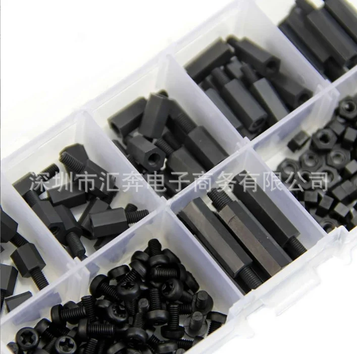 M3 Mixed Weiblich Männlich Hex Abstand Schrauben Set Nylon (180 Stück) – Bild 3