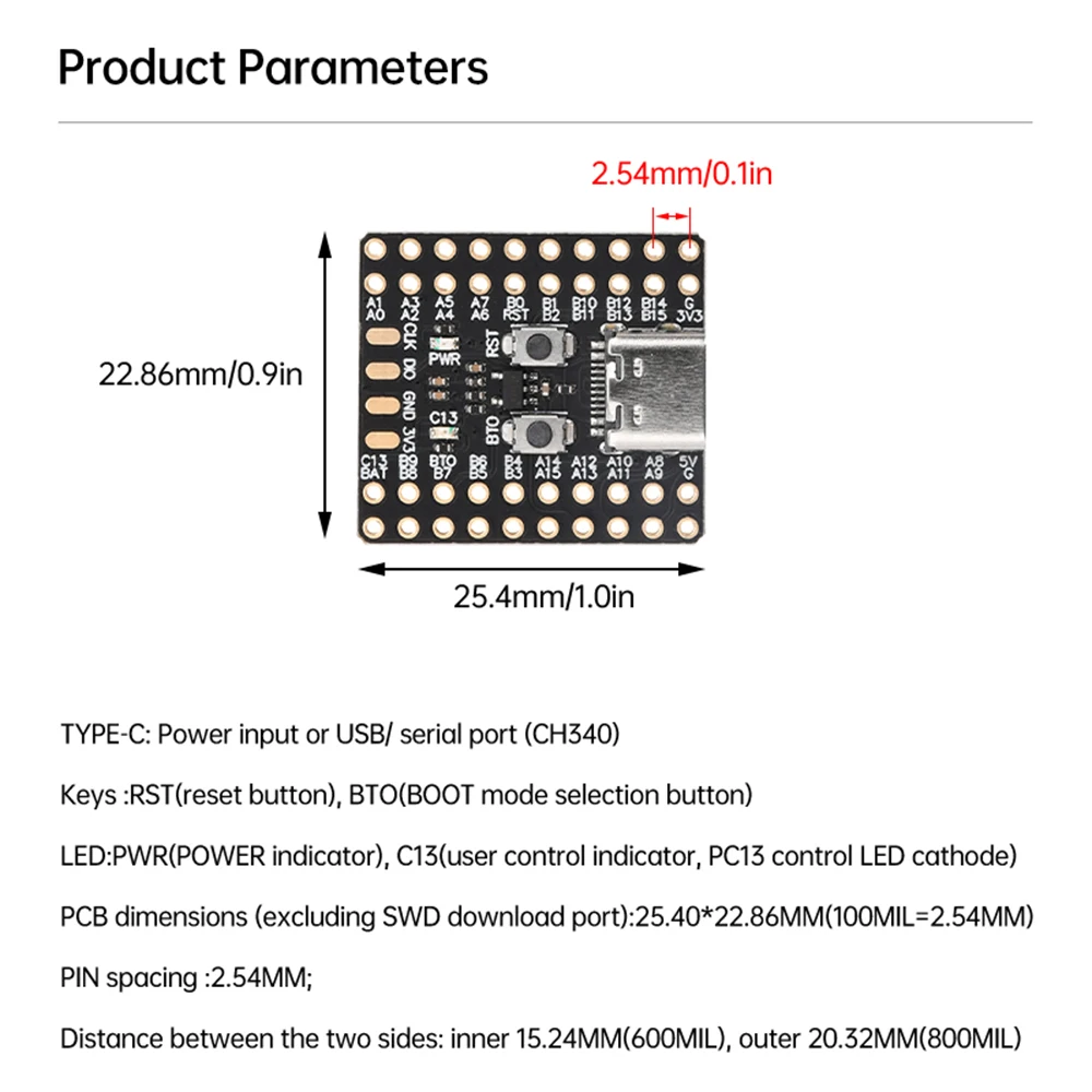 STM32F103C6T6A STM32F103C8T6 CH32V103C8T6 Entwicklungsboard ARM – Bild 6