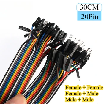 20Pin 30cm Jumper Wire Dupont Line Stecker auf Stecker/Buchse auf Stecker/Buchse auf Buchse Dupont Kabel