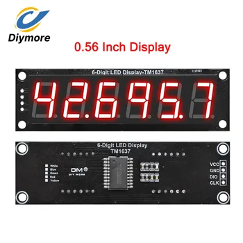 TM1637 0,5 Zoll LED-Display Segment 6-stellige Uhr Dual-Display-Punktmatrix-Modul für Arduino